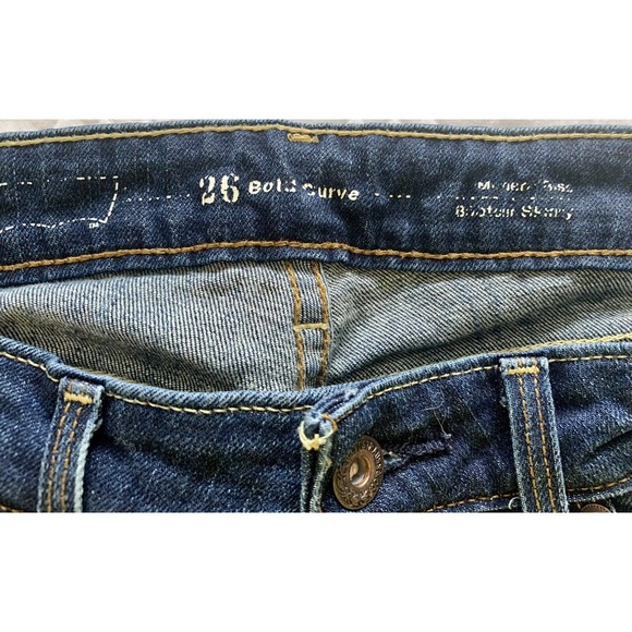 Levi's Bold Curve Boot Cut Skinny Denim Blue Dark Wash Jeans Womens Size 26x32 - Picture 6 of 10